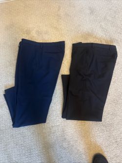 2 NAUTICA mens dress pants Lot SIZE 38x30 COLOR NAVY Black Work Spandex Stretch