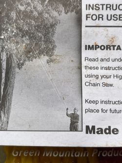 High limb chain saw