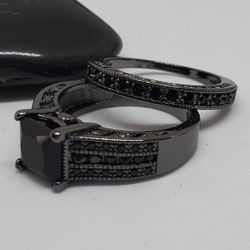 Black Zircon Diamond, Black Rhodium Band