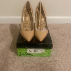 Sam Edelman Beige Blush Pat Heels