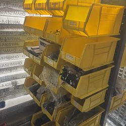 Rack With Storage Bins 