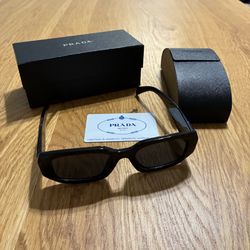 Prada Milano Black Rectangle Sunglasses