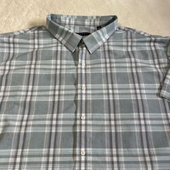 Casual Men's Light Blue Button Up Shirt