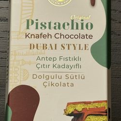 Dubai Luxury Belgian Chocolate – Pistachio & Kadaif – Handmade Premium Bar