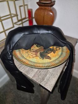 Body massager with Black Leather Wrap