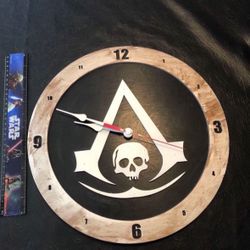 Handmade Assassin’s Creed Black Flag 14” Clock