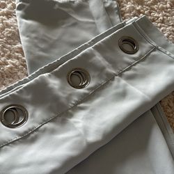 2 gray Small Window Curtains 36" Long for Bedroom - Grommet Short Thermal Insulated