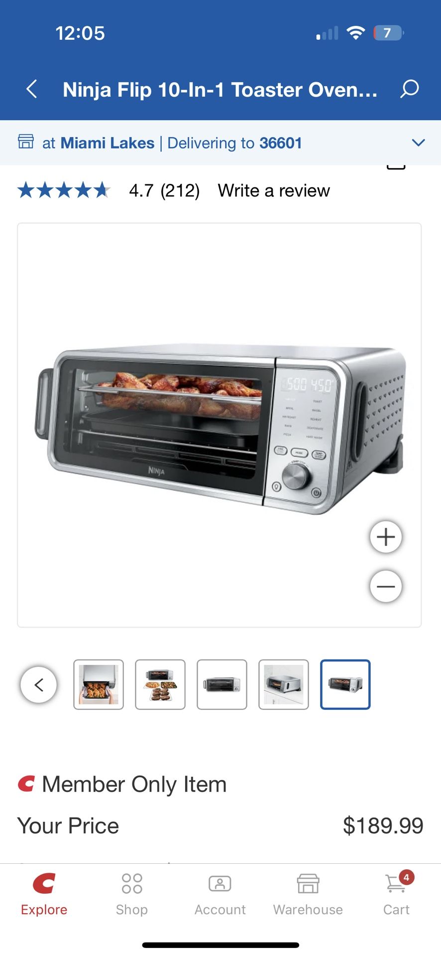 Ninja Flip 10 in 1 Toaster Oven & Air Fryer with Added Broil Rack