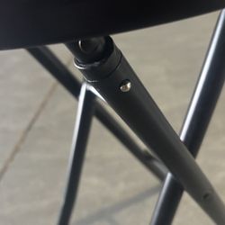 Black Padded Folding Stool - Portable Extra Seating