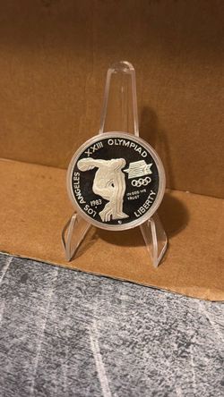 1983 Los Angeles XXIII Olympiad Silver Dollar Coin