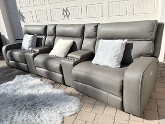 Electric Recliner Sectional Sofá