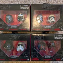 Star Wars Black Series/Titanium Series Miniature Helmet Lot