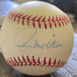 Paul Molitor Minnesota Twins signed baseball in 1998. Tiger Stadium.