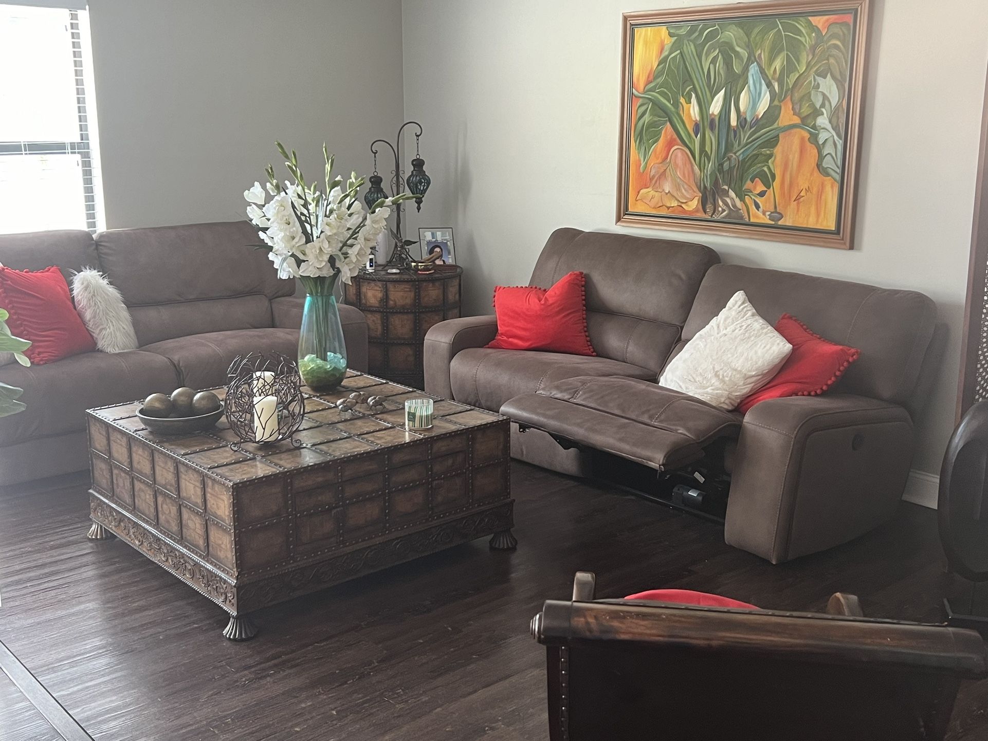 Electronic Living Room Recliner Set