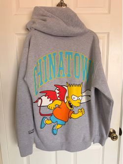 Chinatown Market x The Simpsons "Devil Bart" Arc Hoodie - Heather Grey - Size M