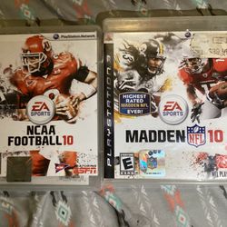 NCAA Football 2010 For The Sony PlayStation 3 and Madden 10 for PS3