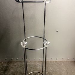 Crystally Silver Toilet Paper Holder 