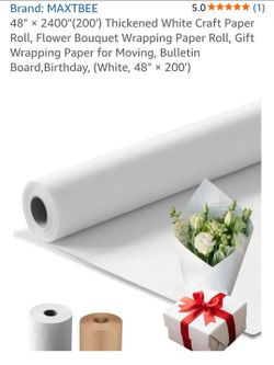 White paper roll 200 feet by 48 inch