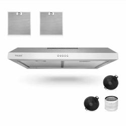 29.5 in. 600 CFM Convertible Under Cabinet Range Hood in Stainless Steel with 2 Charcoal Filters and 2 LED Lights