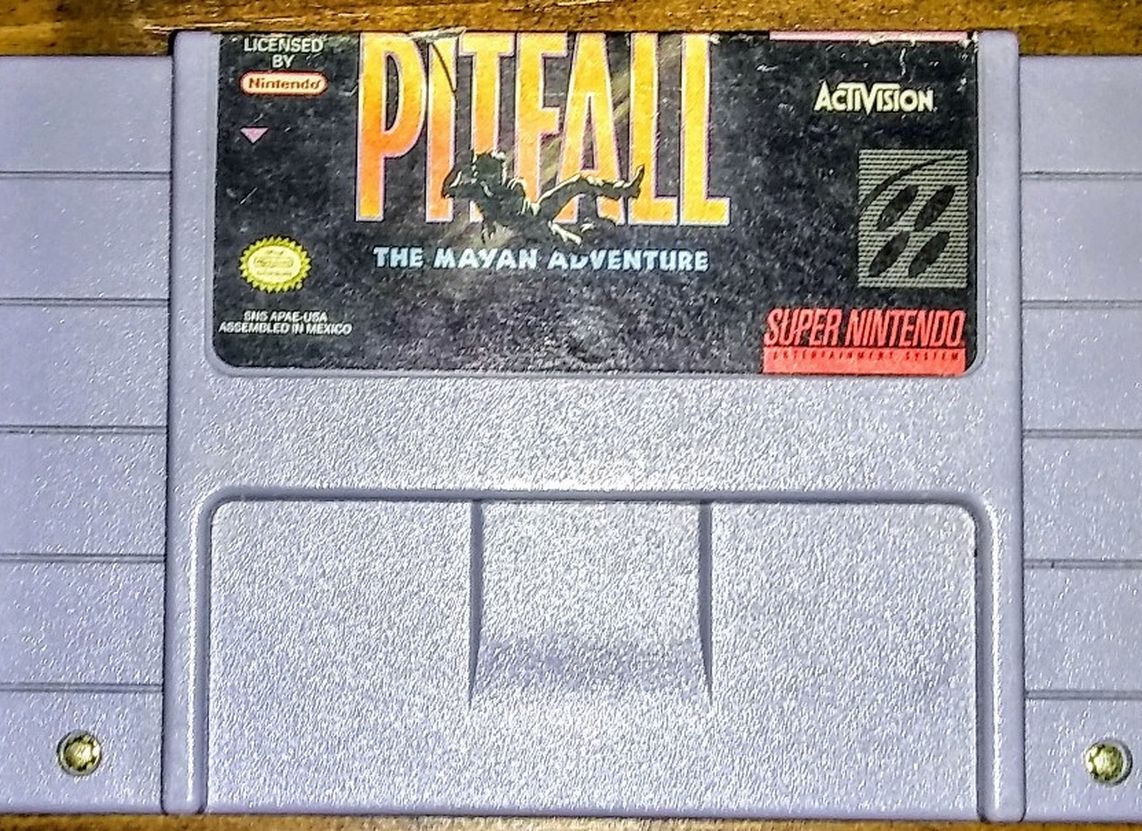👍😎 ACTION ( PITFALL THE MAYAN ADVENTURE ) Video Game Super Nintendo Entertainment System ⭐🎮