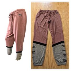 PINK NWT small mauve And Grey Jogger Sweatpants 