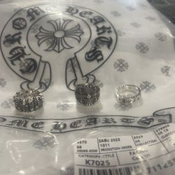 Authentic Chrome Heart Rings ALL SIZE 10