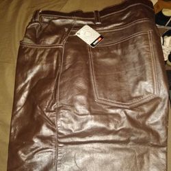 Wilson Leather Brown Mens Jeans
