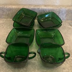 Anchor Hocking Vintage Green Glassware 