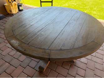 Solid wood round table