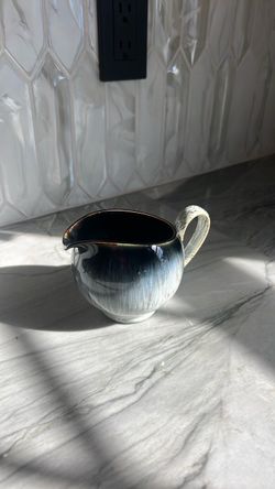 Ceramic Creamer with Drip Glaze Denby Halo
