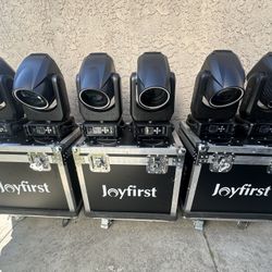 6 Joyfirst 200w Moving  Head Beams With cases