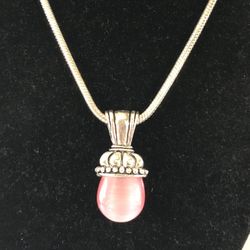 Premier Designs Pink Pendant Necklace Vintage Adjustable 