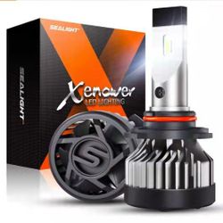 X2 9005/HB3 Brightest LED Headlight Bulbs,100W 600% Super Brighter LED Headlights Conversion Kit High Beam Head Lamp 6000K Cool White IP67 Rated,Pack