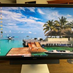 Large Widescreen Dell Monitor  With Soundbar 