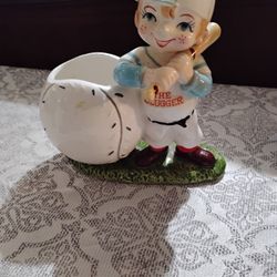 Vintage Lefton The Slugger Boy With Bat Ceramic Baseball 1960s Located In Reedley 