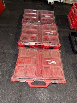 Milwaukee PACKOUT 3-Piece Organizer Fleet - (2) Deep & (1) Low-Profile Parts Boxes