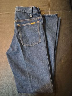 VTG 70s 80s Sears Sportswear Thumbs Up Jeans Dark Wash High Rise 30x31 USA