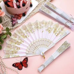 White Lace Fans (50c Bulk, NEW) 