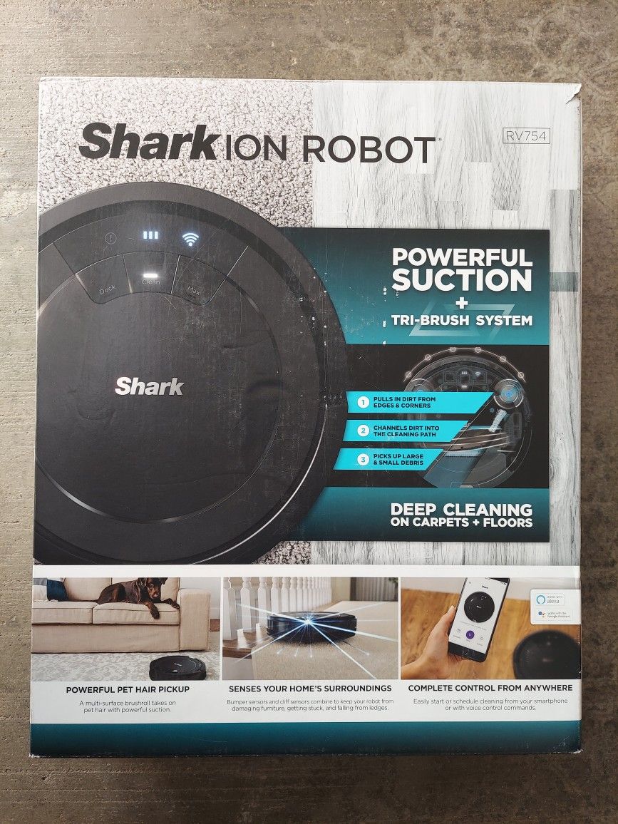 New Shark ion Robot - RV754
Wi-Fi connected.