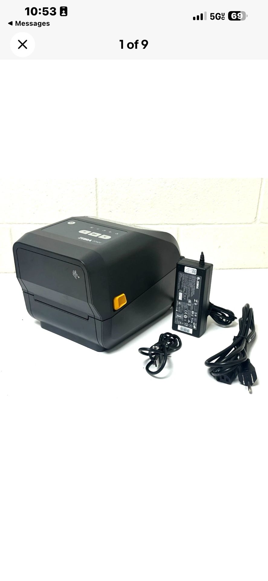 Zebra ZD420 USB Thermal Transfer Barcode Label Shipping Printer ZD42042-T0E000EZ