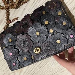 Coach 1941 Tea Rose Dinky Bag Crossbody 20215 Black 