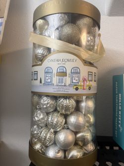 Cynthia Rowley 101-Pc Shatterproof Christmas Ornaments — Silver/Gold