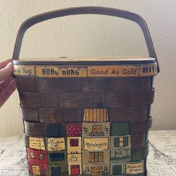 Wood Basket Purse