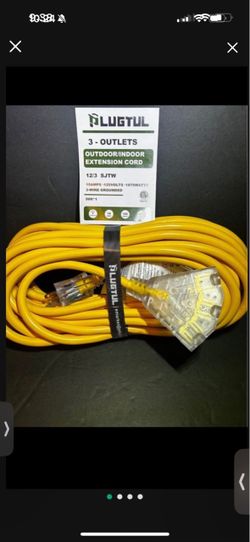 Indoor outdoor Extension cord 12 gauge 50 feet