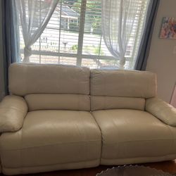 Leather Reclining Sofa 