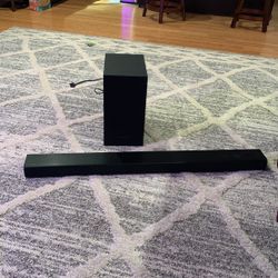 Samsung TV Soundbar And Subwoofer 