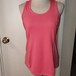 CALIA by Carrie Underwood Crossback Textured Side Athletic Tank Top Pink Small