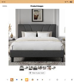✨ BRAND NEW Queen Upholstered Platform Bed Frame — Still in Box ✨