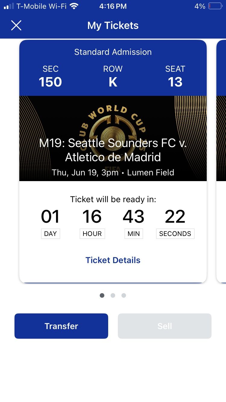 Sounders Vs Athletico Front Row