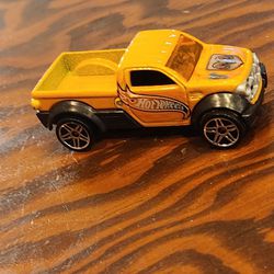 Yellow Hot Wheels Dodge Truck